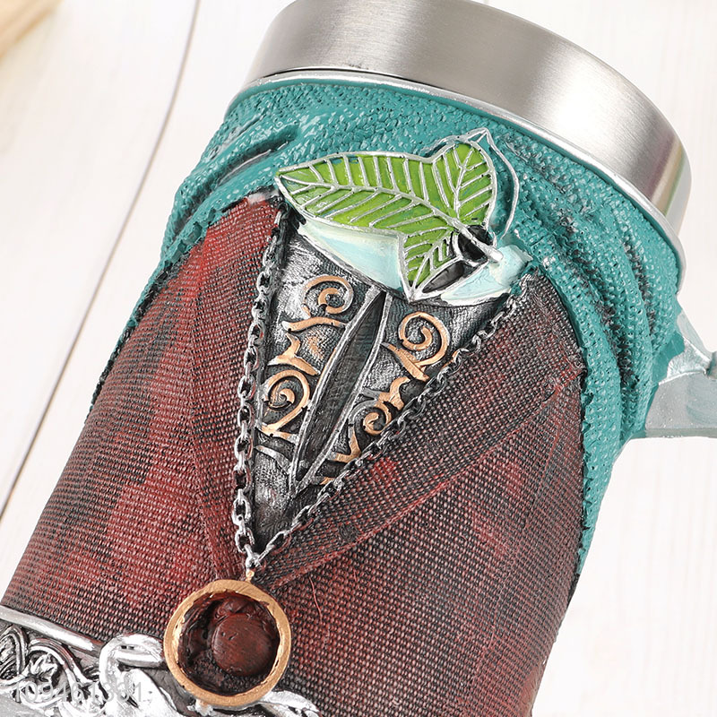 Top sale 600ml resin decor stainless steel water cup