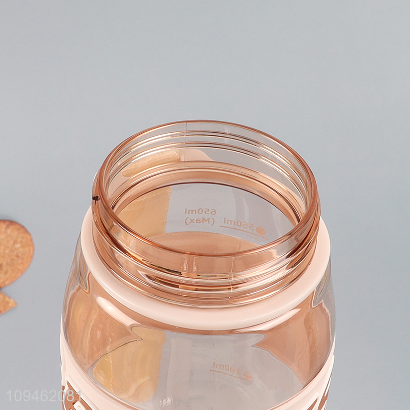 Top quality portable plastic water bottle with straw