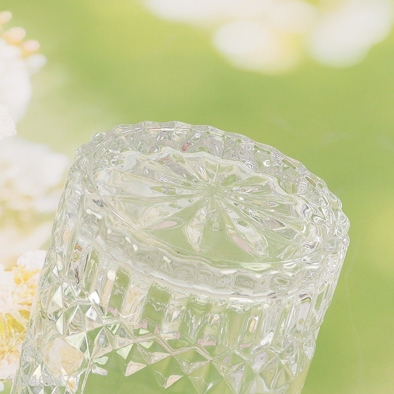 Top selling embossed glass whiskey glasses wholesale