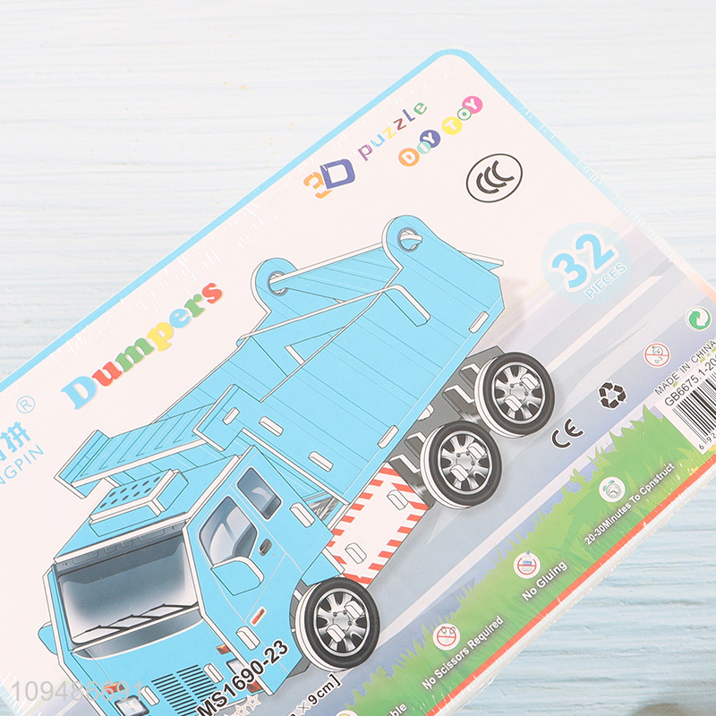 Low price children diy 3d paper puzzle toy