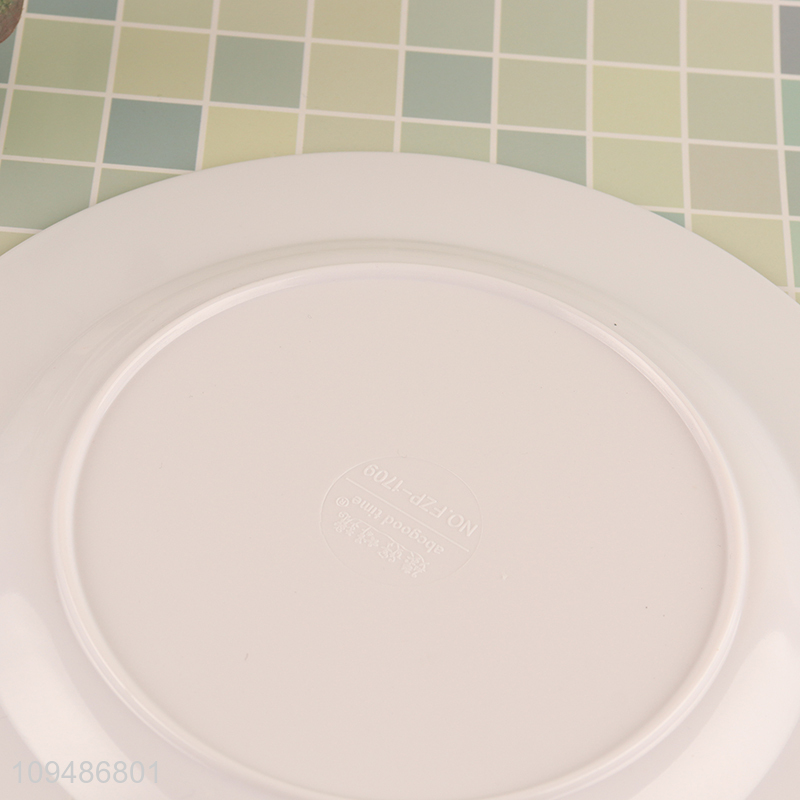Low price 9 inch flat plate tableware plate