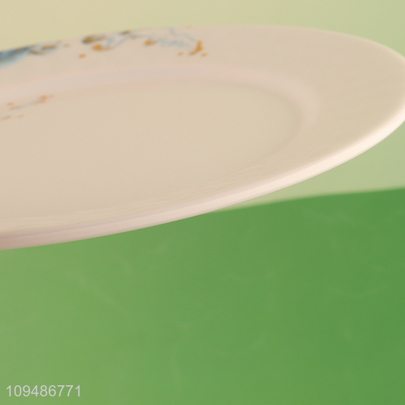 Low price 9 inch round delicate tableware plate