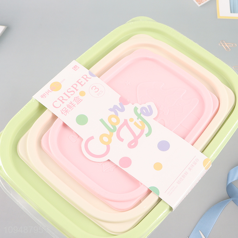 Factory direct sale 3pcs food container preservation box set
