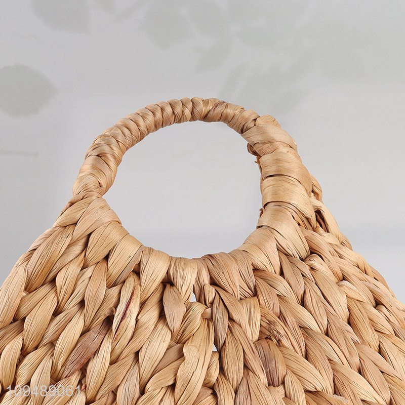 Hot selling water hyacinth storage basket with handle