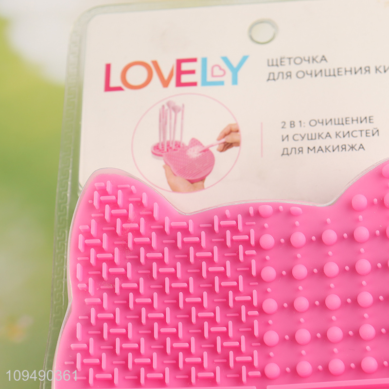 Top sale cat-shaped silicone makeup brush cleaner