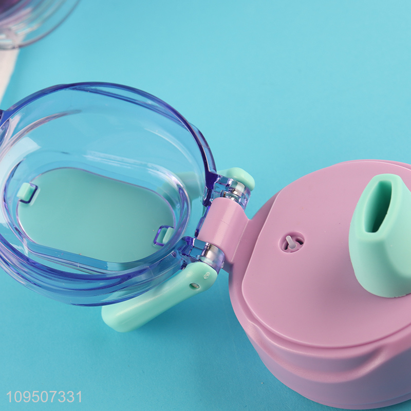 Yiwu market portable plastic water bottle with straw