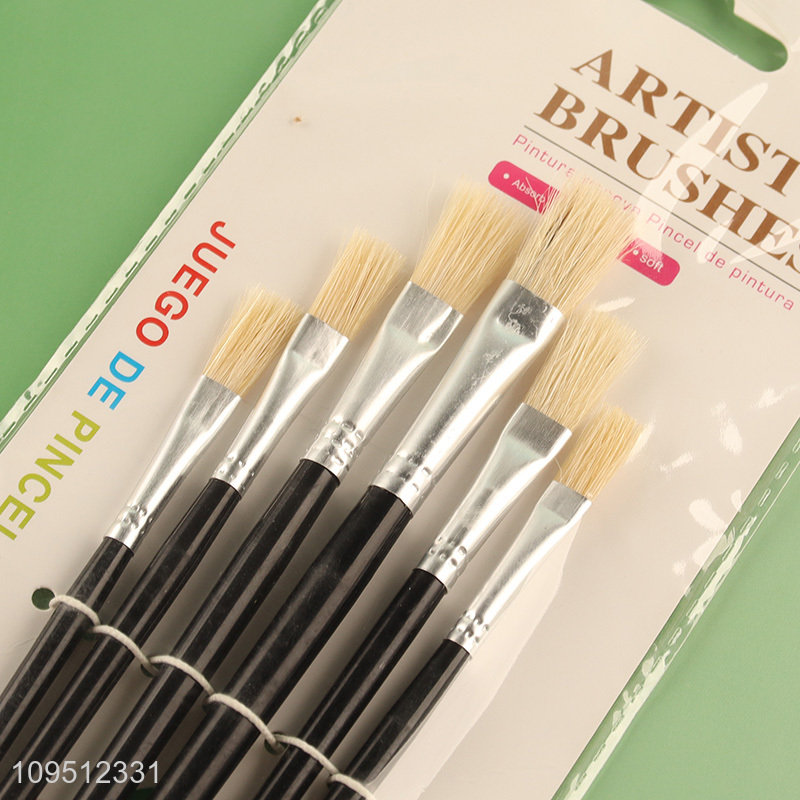 Low price washable oil painting brush with plastic handle