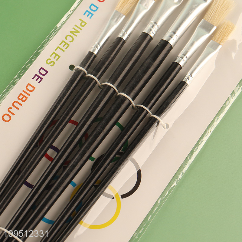 Low price washable oil painting brush with plastic handle