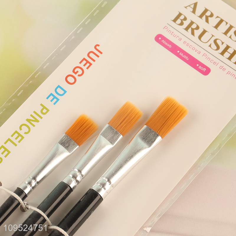 Factory supply 3pcs paint brush set for sale