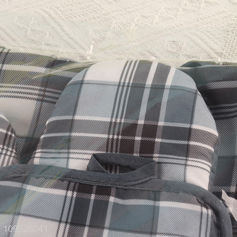 Good sale 3pcs kitchen apron heat pad oven mitts set