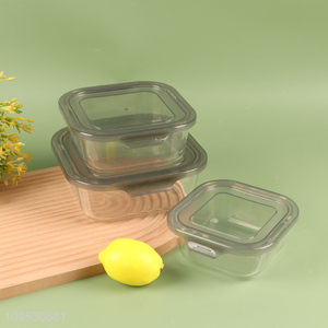 Latest products glass food container preservation box with lid