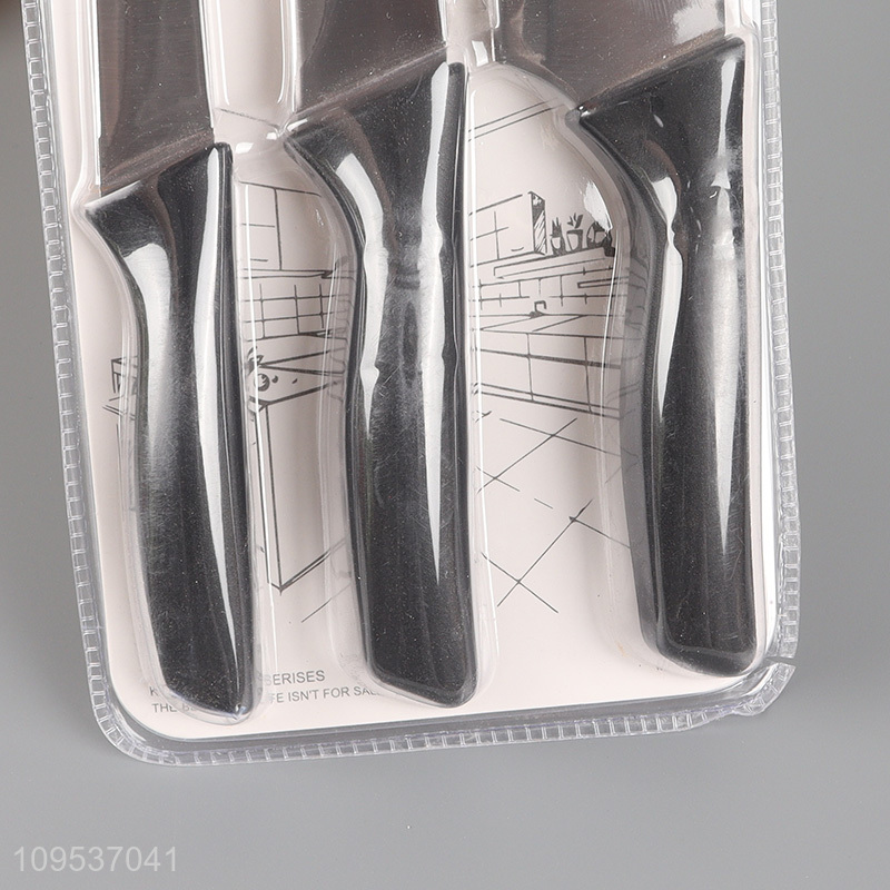 Wholesale 3 Pieces Kitchen Utility Knife With Plastic Handle
