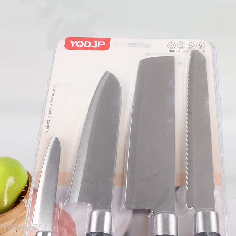 High Quality Plastic Handle Kitchen Knife Set