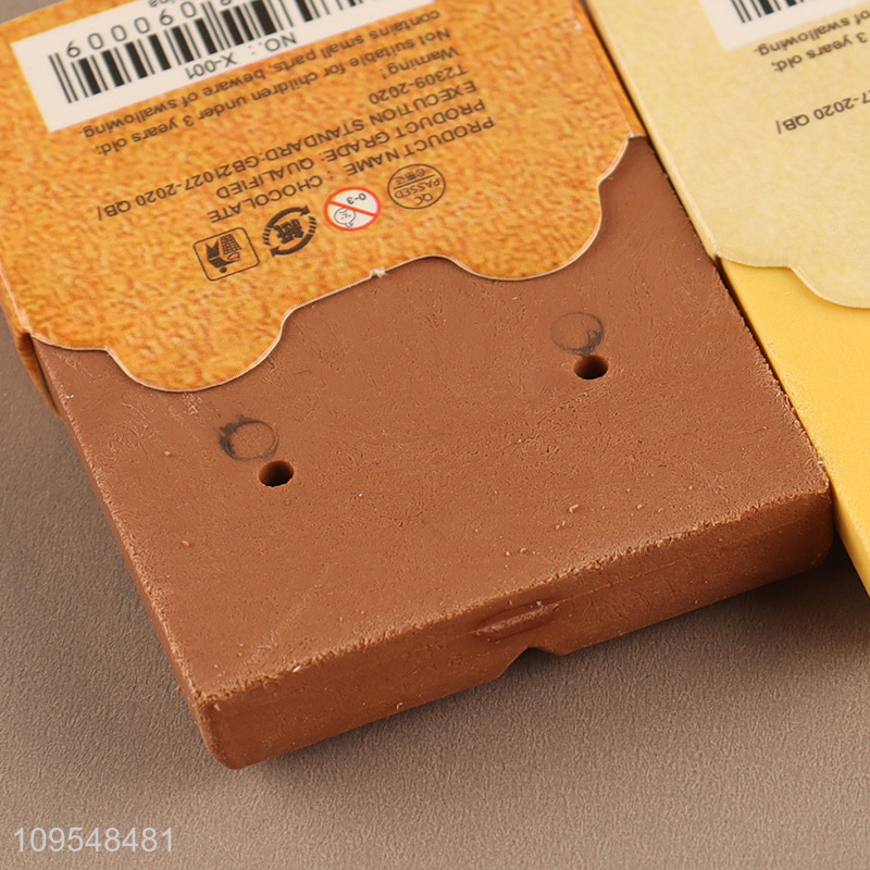 China products chocolate shape cartoon stationery eraser